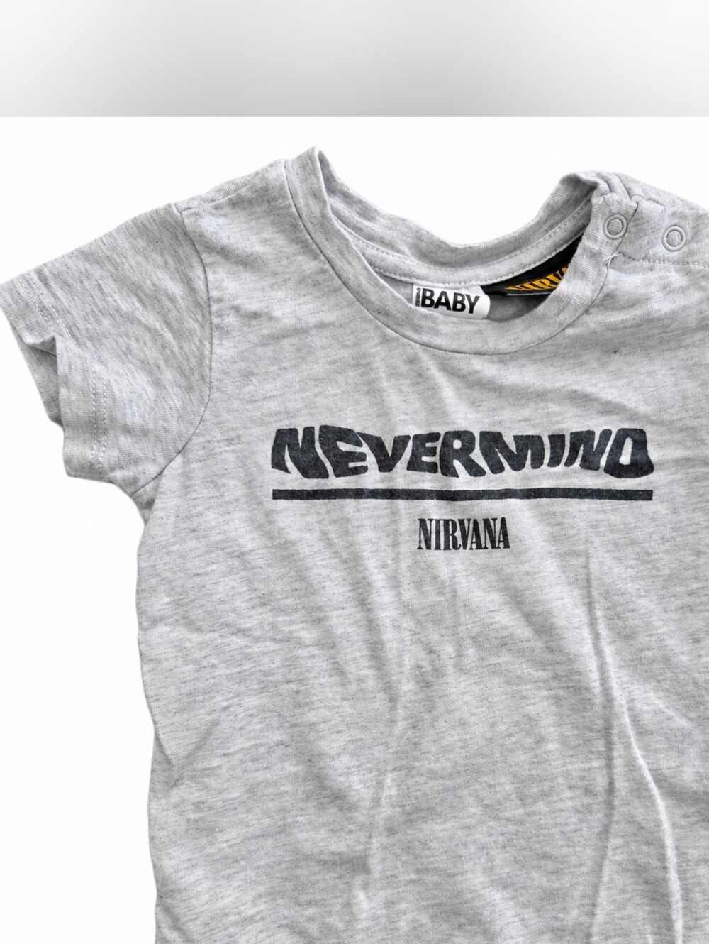 Nirvana Baby T-Shirt 3-6 Months Cotton On Gray Band Tee 2020 Licensed Grunge